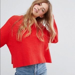 Sag Harbor Red Cozy oversized Sweater Size L